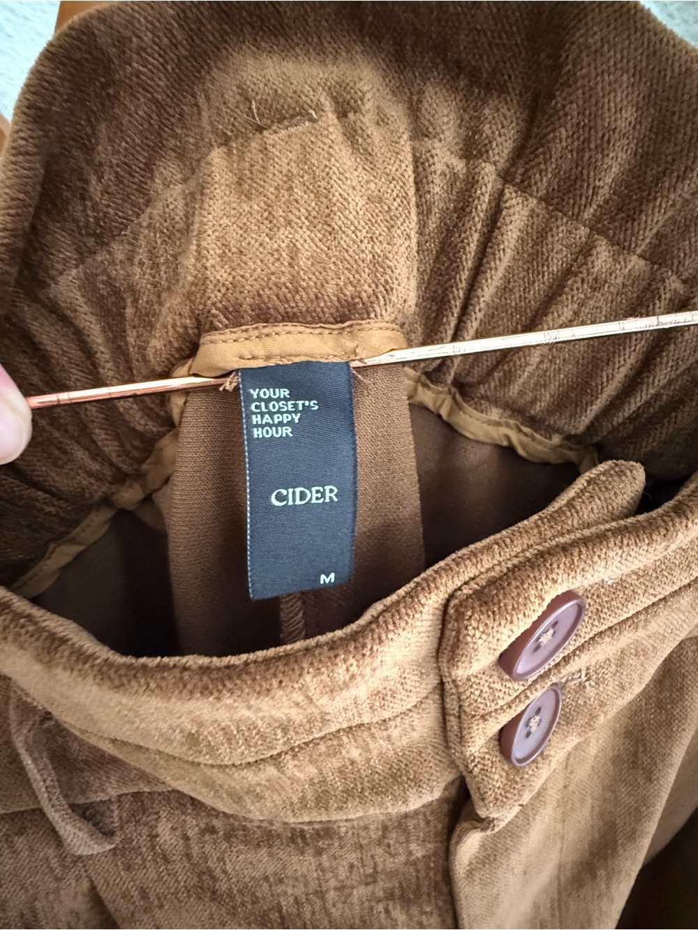 Cider Chestnut Brown High-Waist Wide Leg Trousers - Picture 2 of 2